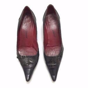 Dolce & Gabbana Kitten Heel Snake Skin Low Heels